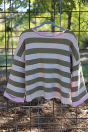 The Olive Striped Sweater