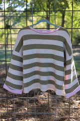 The Olive Striped Sweater