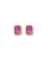 Screwback Stud Earrings - Whitney Bubblegum Pink