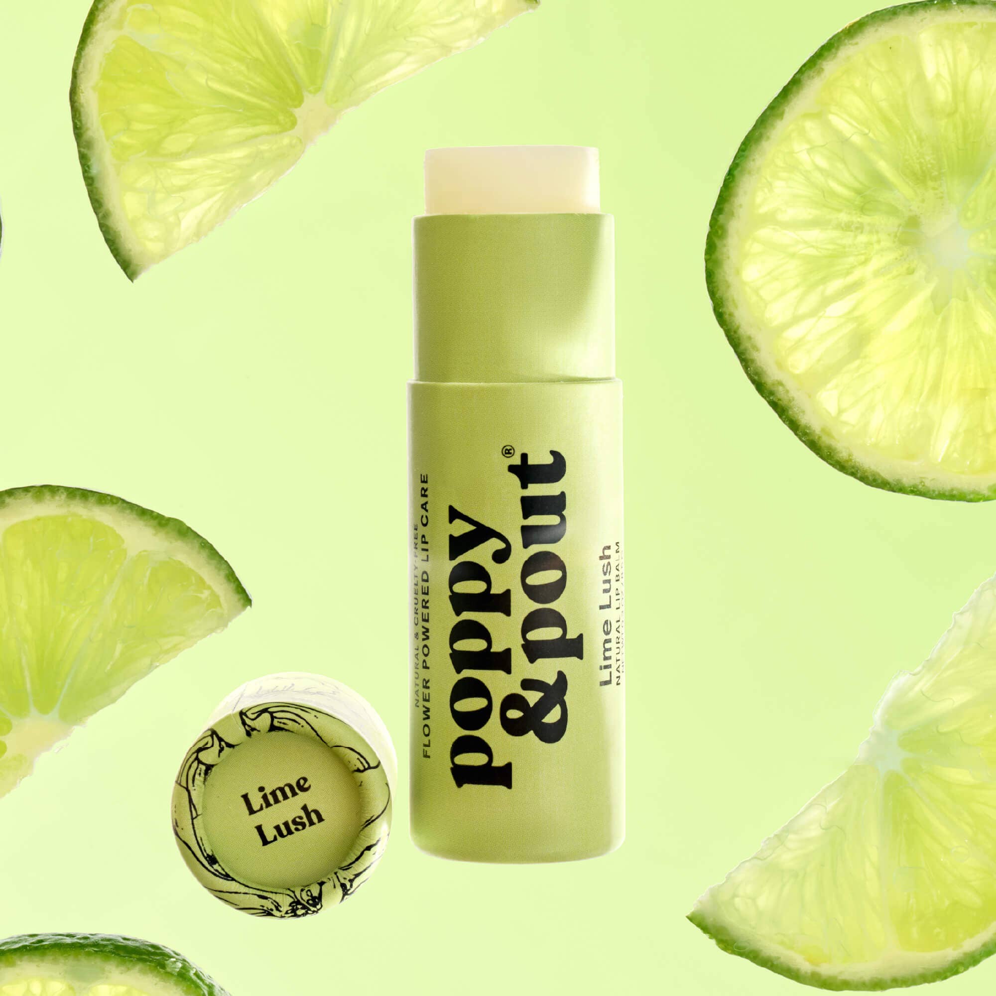 Poppy & Pout Lip Balm in Lime Lush