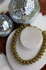 The Ashton Necklace in Olive Green 16-19”