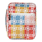 Vintage Squares Quilted Bible Cover