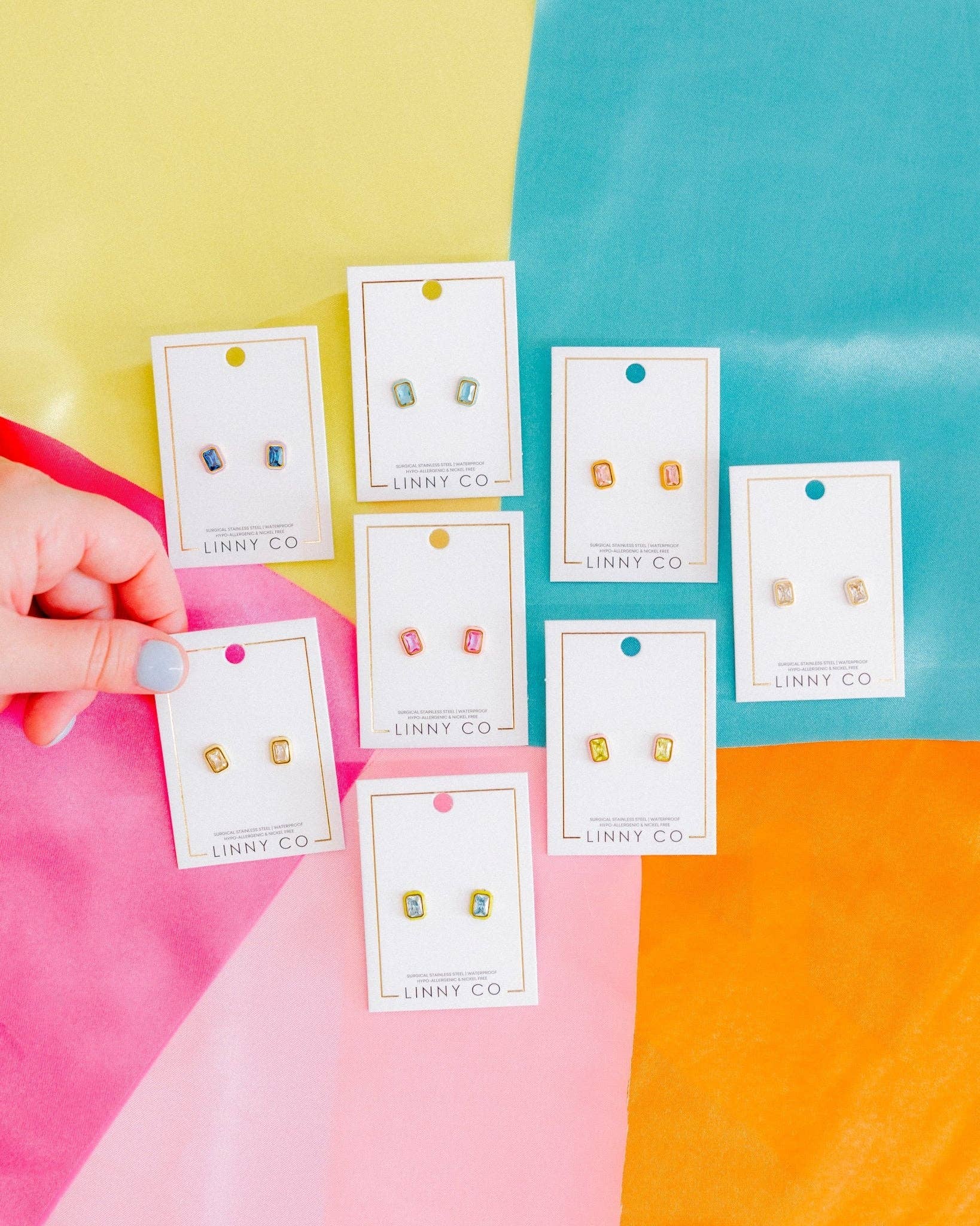 Screwback Stud Earrings - Whitney Pink Apple