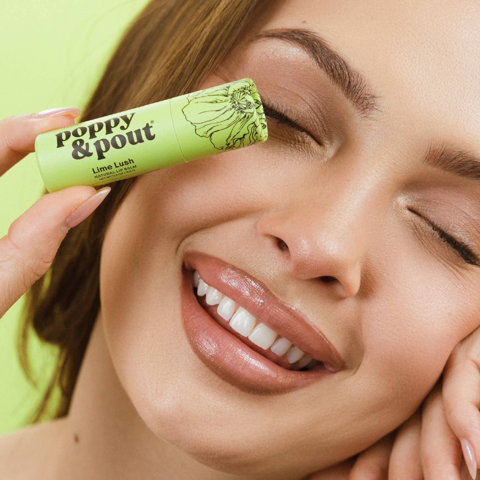 Poppy & Pout Lip Balm in Lime Lush