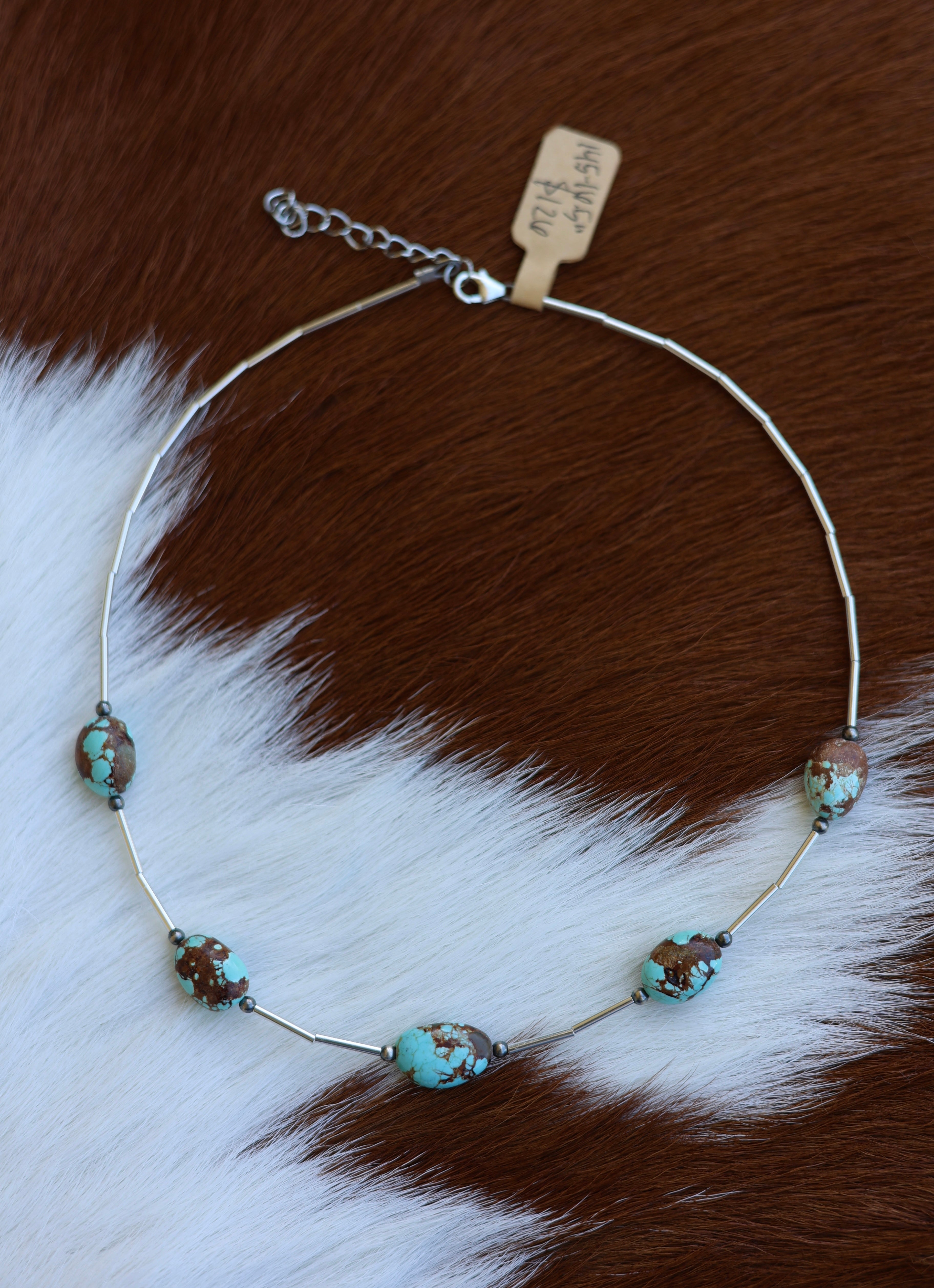 #8 Turquoise Necklace 14.5-16.5”