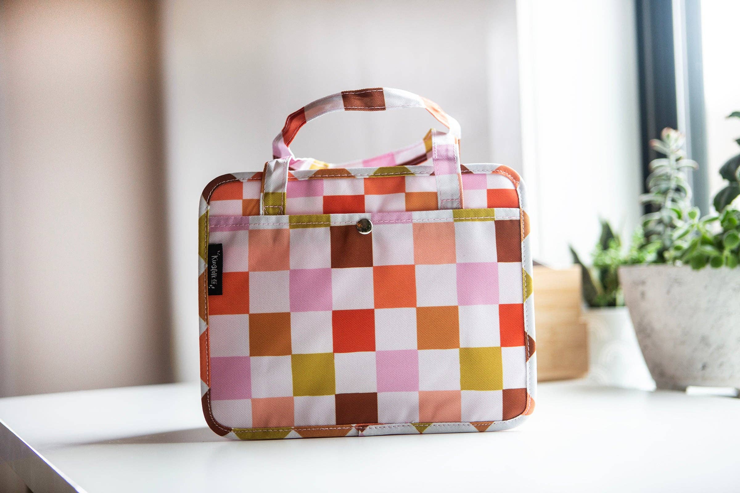 Retro Check Bible Carrier Bag