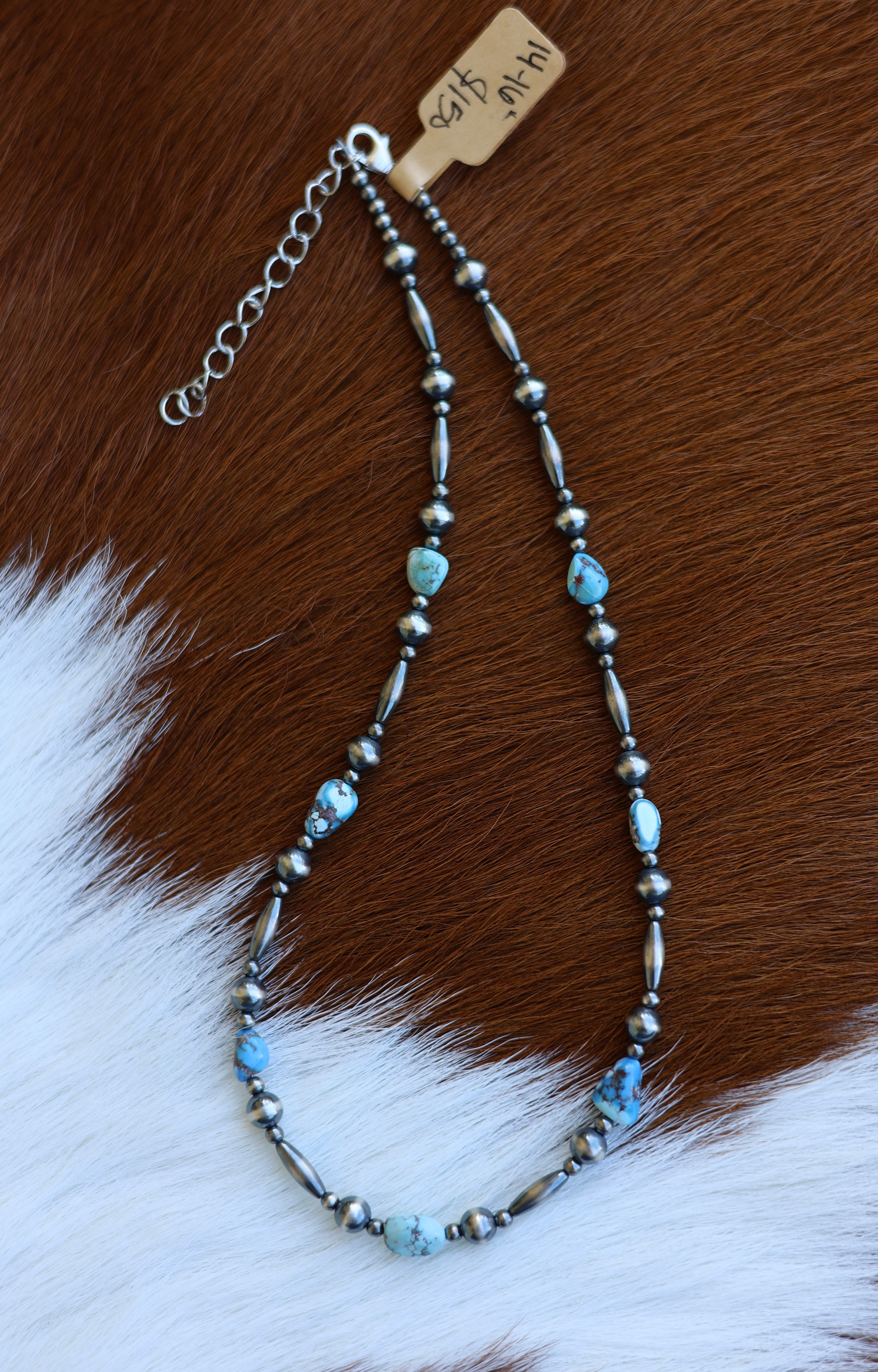 Golden Hills Turquoise Necklace 14-16”