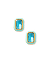 Screwback Stud Earrings - Whitney Aqua Dream