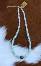 Amazonite, Quartz, & Tiger’s Eye 14-16”