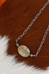 Royston Ribbon Turquoise Necklace 16”