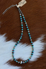 Hubei Turquoise & Purple Spiny Necklace 14-16”