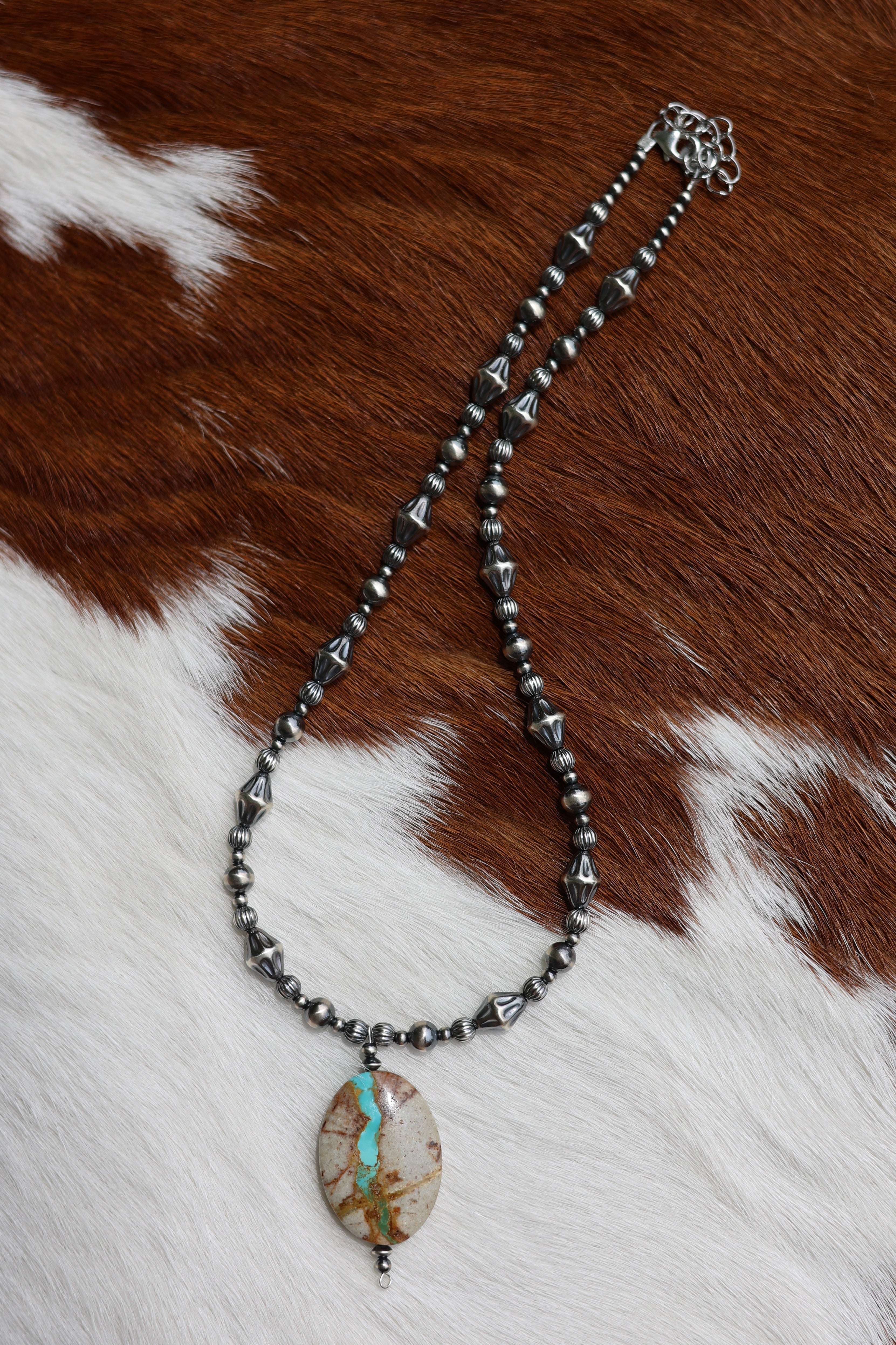 Royston Ribbon Turquoise Necklace 14-16”