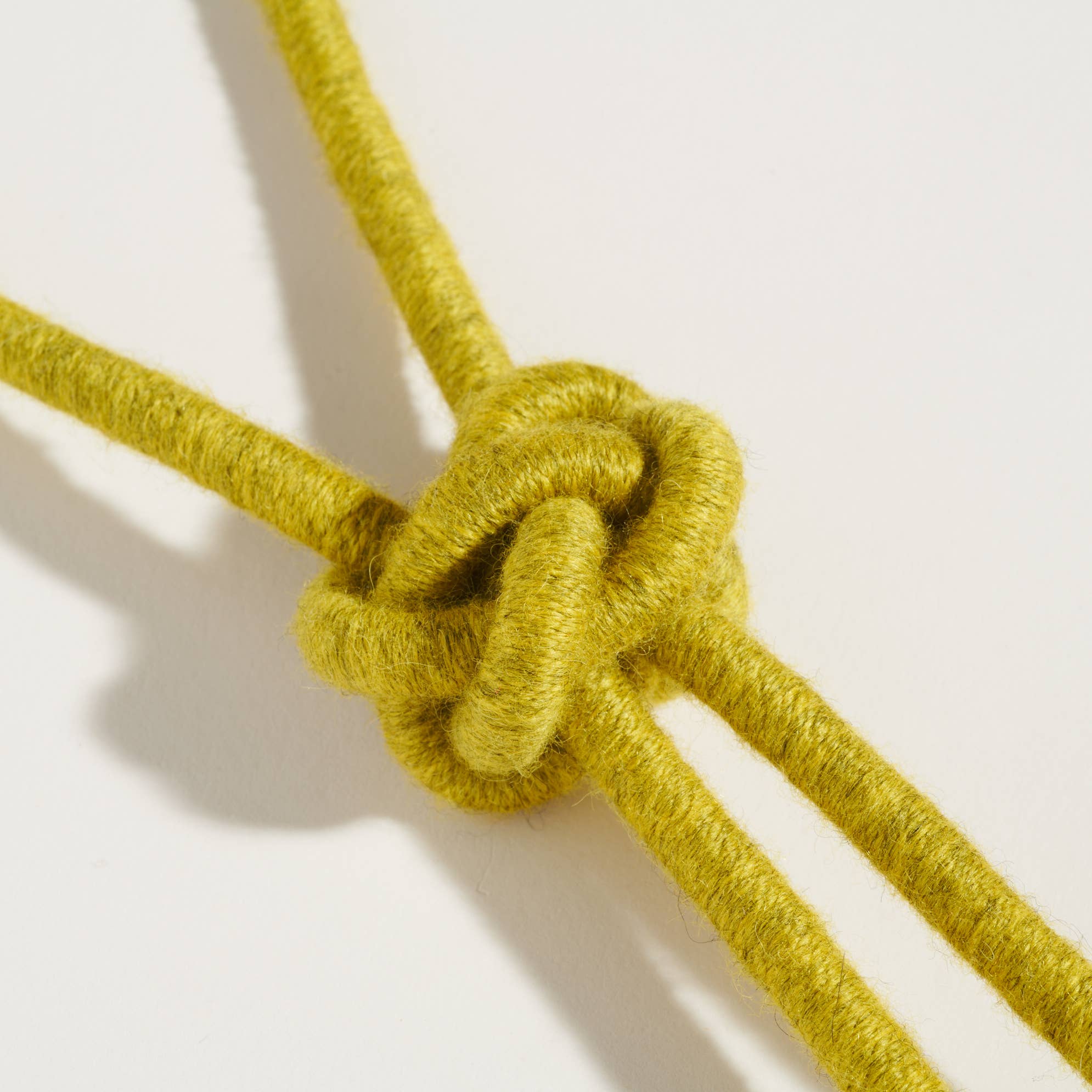 Chartreuse Lanyard Knot Necklace