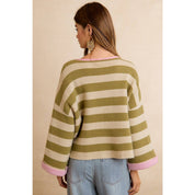The Olive Striped Sweater