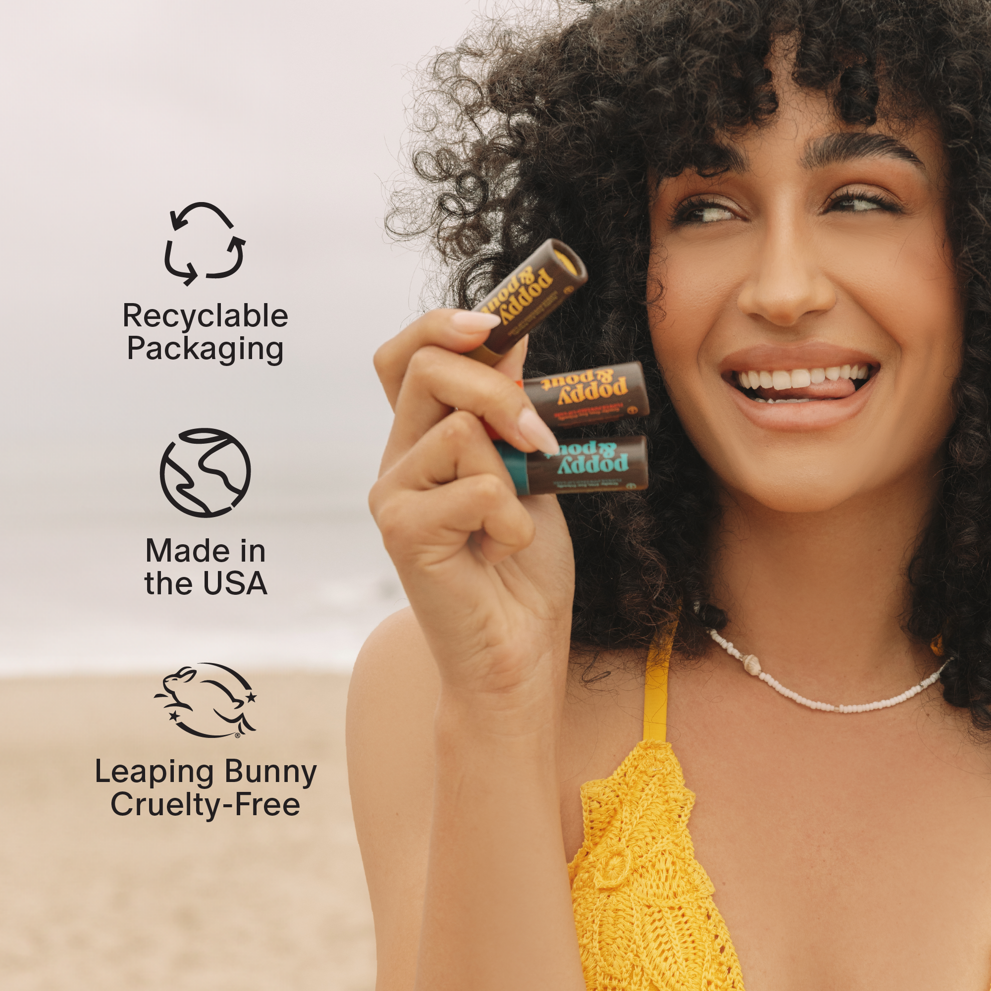Poppy & Pout Lip Balm in Coconut Coast