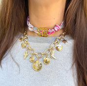 Gold Slide on Scarf Initials A-Z