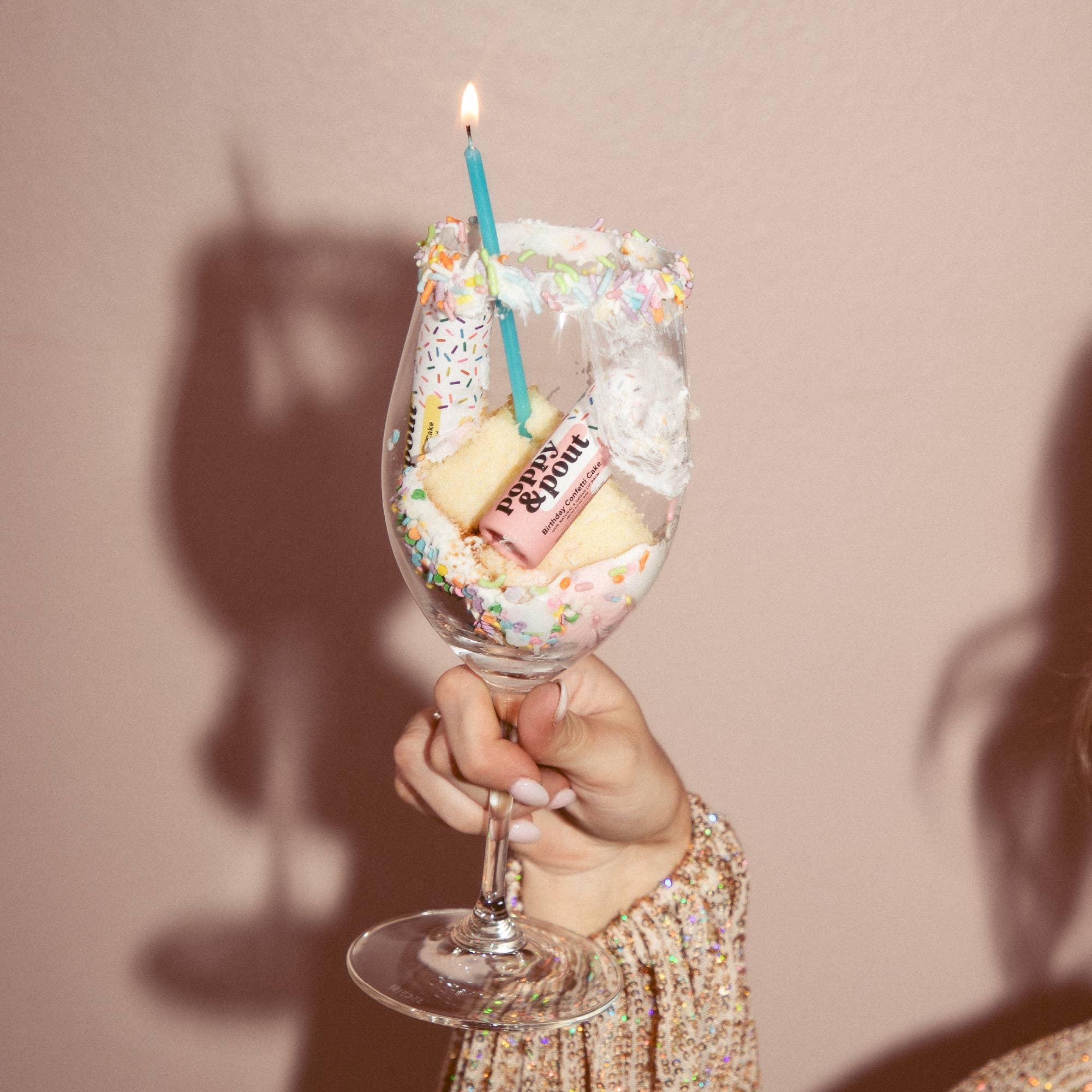 Poppy & Pout Lip Balm in Birthday Confetti Cake